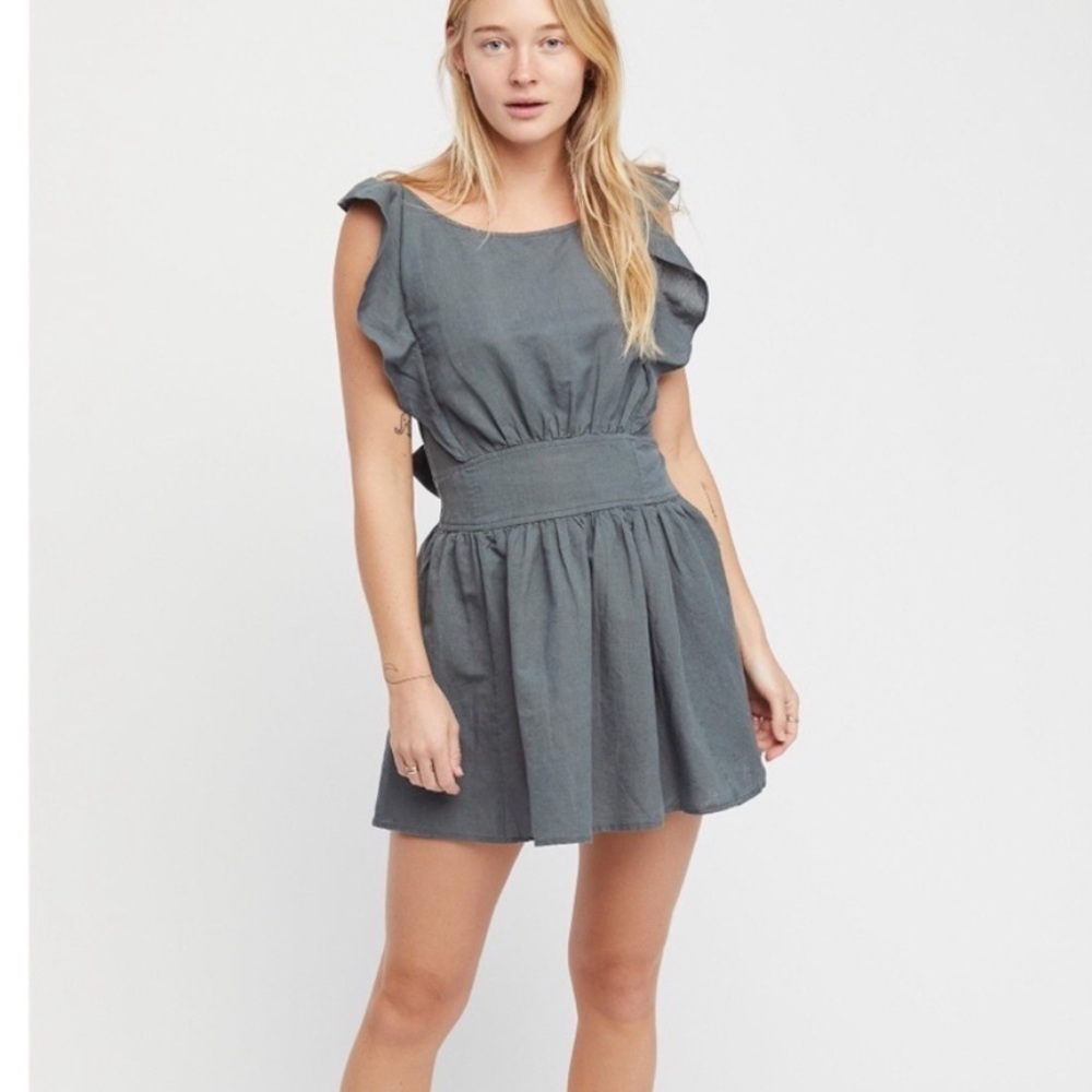 Free People Erin Ruffle Mini Dress